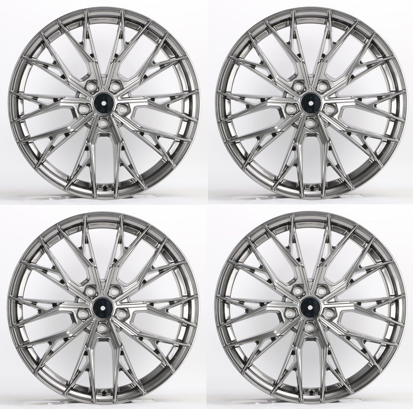 17" W1550 Wheels HYPER BLACK Rims for HONDA ACURA TOYOTA LEXUS TUNER 5x114.3
