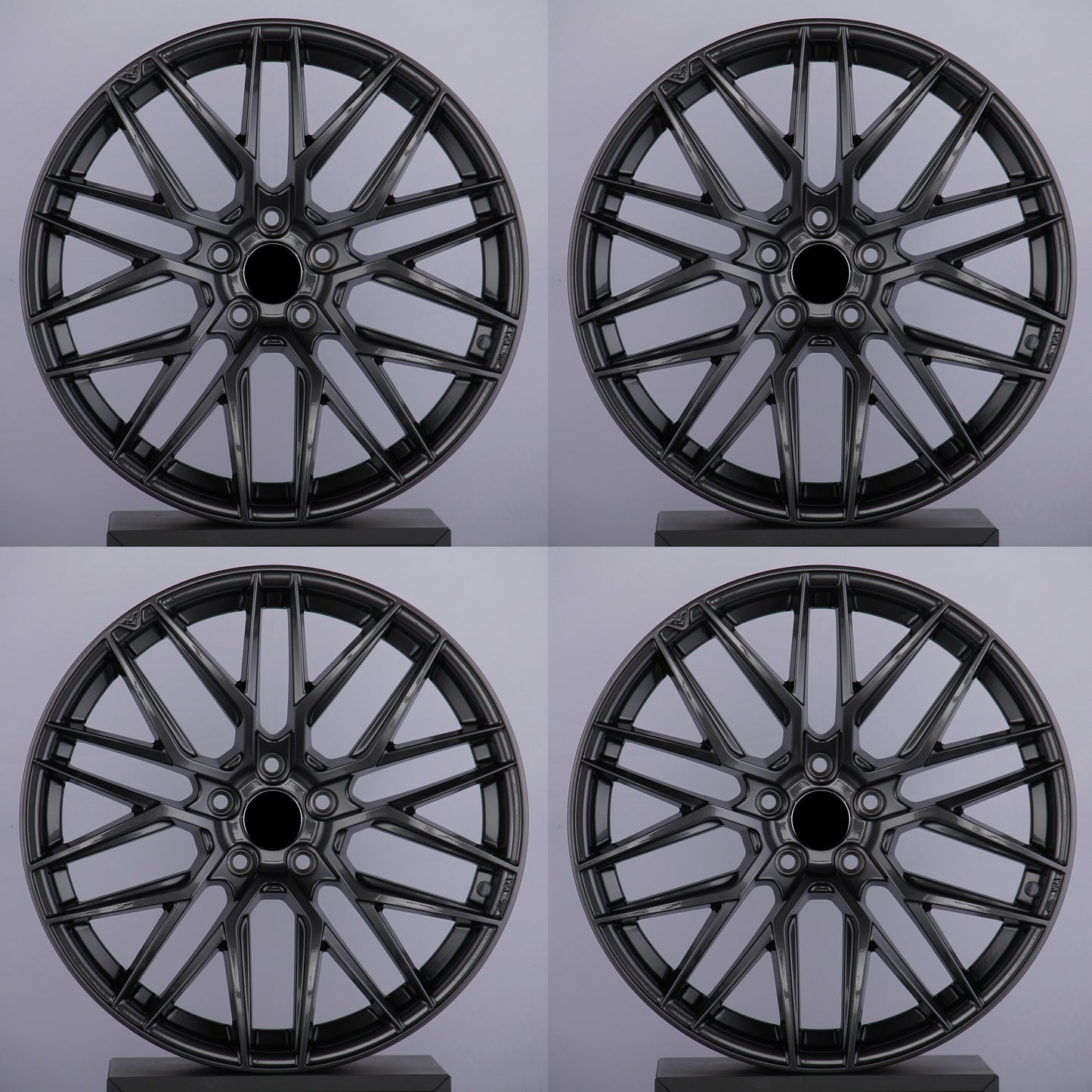 19" W1609 Wheels GUNMETAL Rims for BMW SERIES 3 4 5 6 7 M SPORT ACURA HONDA TESLA MODEL S + X