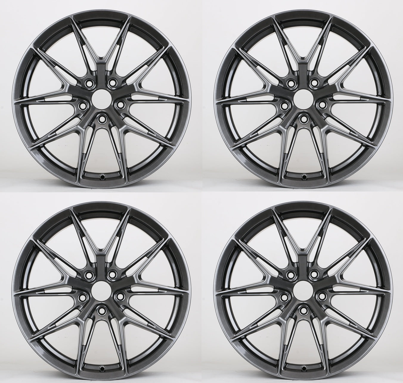 18" HB538 Wheels HYPER BLACK Rims for HONDA ACURA TOYOTA LEXUS JDM TUNER 5x114.3