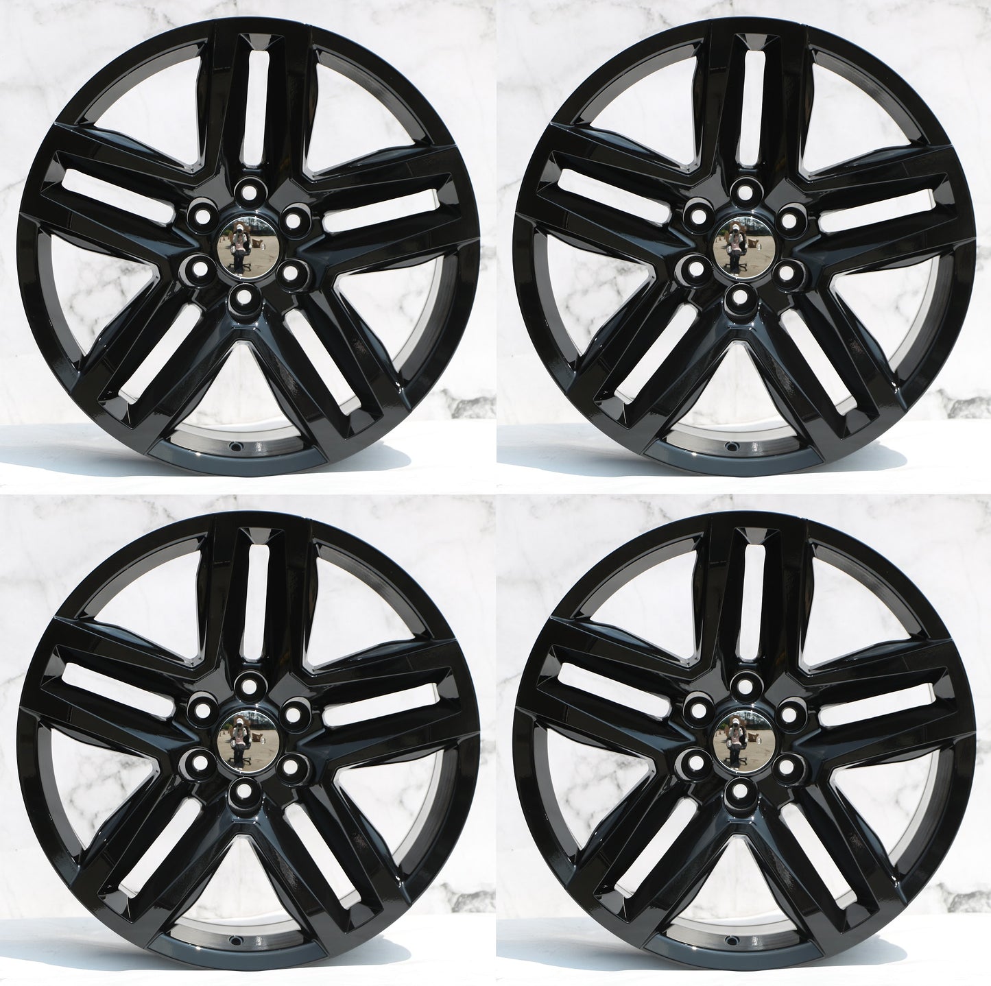 22" G005 Wheels Rims for CHEVY GMC AVALANCHE BLAZER EXPRESS ESCALADE TAHOE SAVANA SIERRA 1500 YUKON XL 6x139 78.1 (GB)