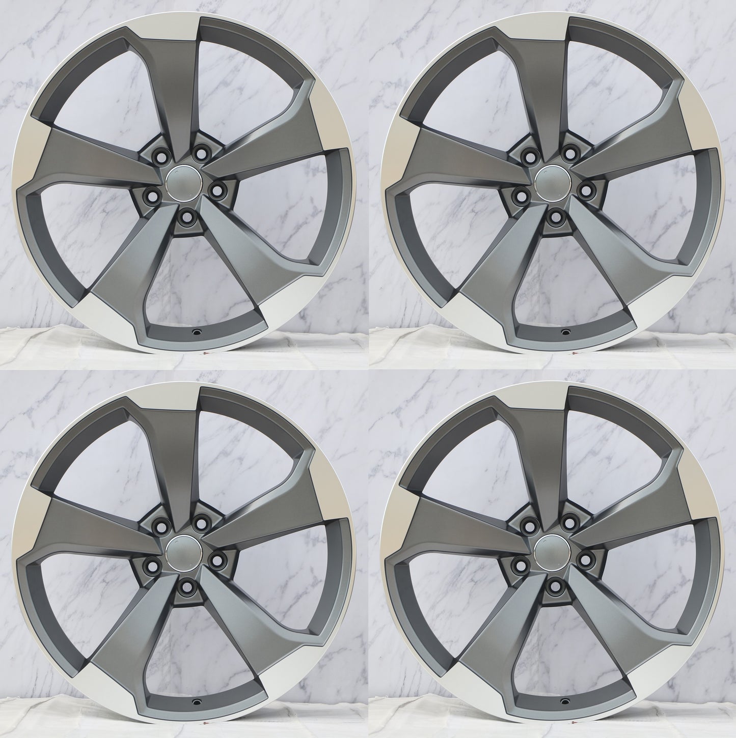 18" Wheels Rims A666 for AUDI VOLKSWAGEN VW BENZ A3 A4 A5 A6 A7 A8 Q3 Q5 RS3 S3 S4 S5 S6 S7 S8 TT (FGMF)