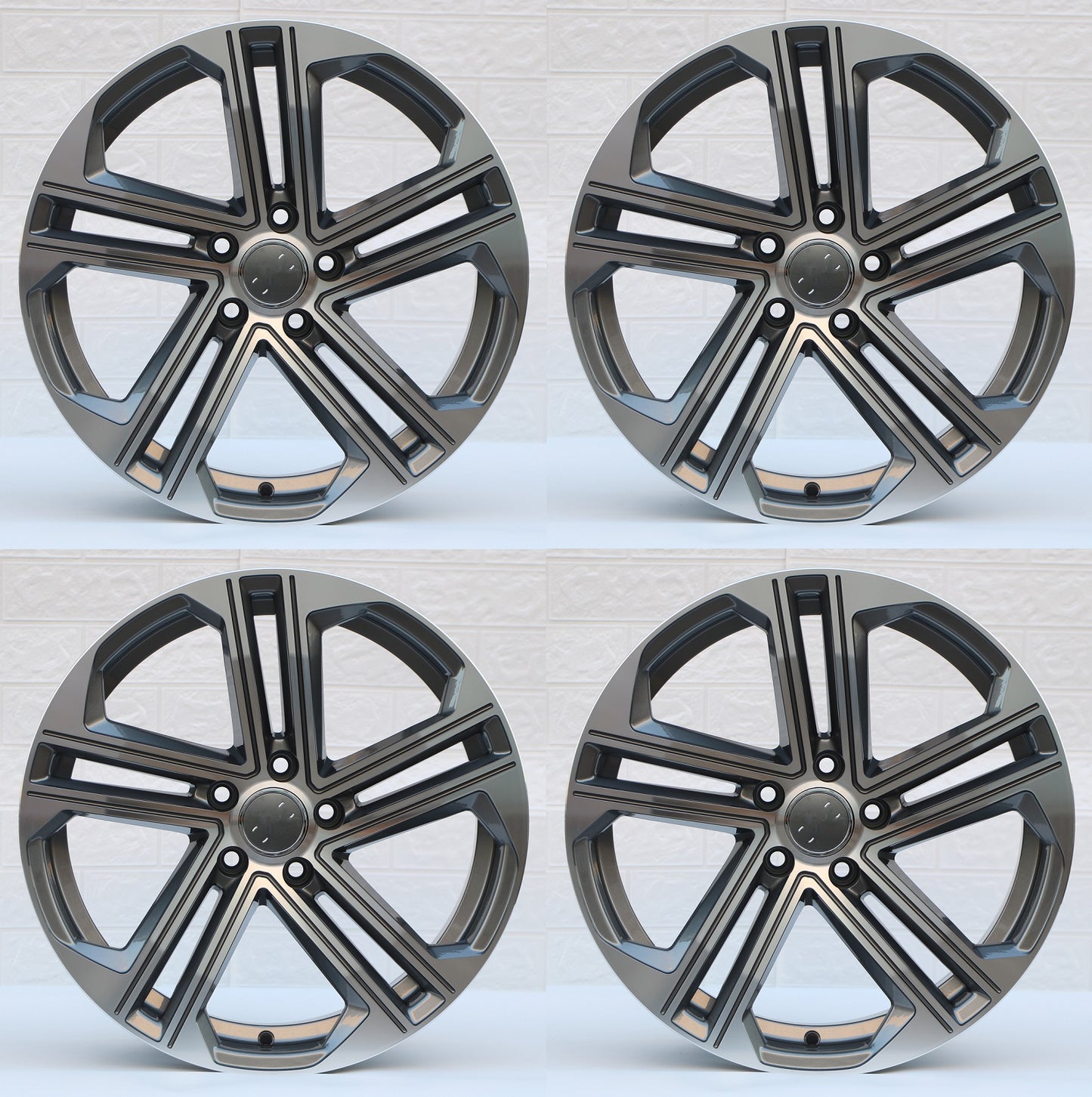 18" Wheels Rims A668 for AUDI VOLKSWAGEN VW BENZ A3 A4 A5 A6 A7 A8 Q3 Q5 RS3 S3 S4 S5 S6 S7 S8 TT (GMF)