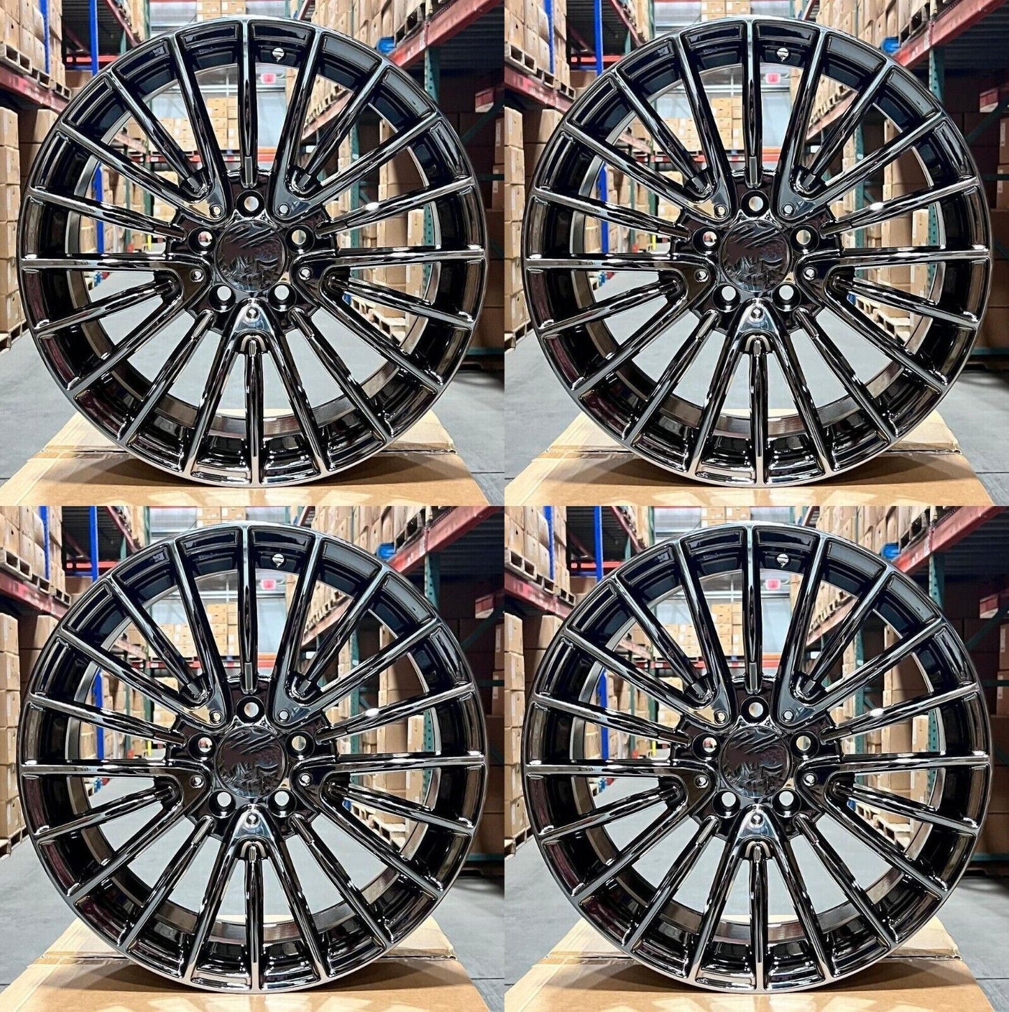 18" BLACK CHROME Wheels Rims MB812 for MERCEDES BENZ A C E S CL CLA CLK SL SLK GLA GLB