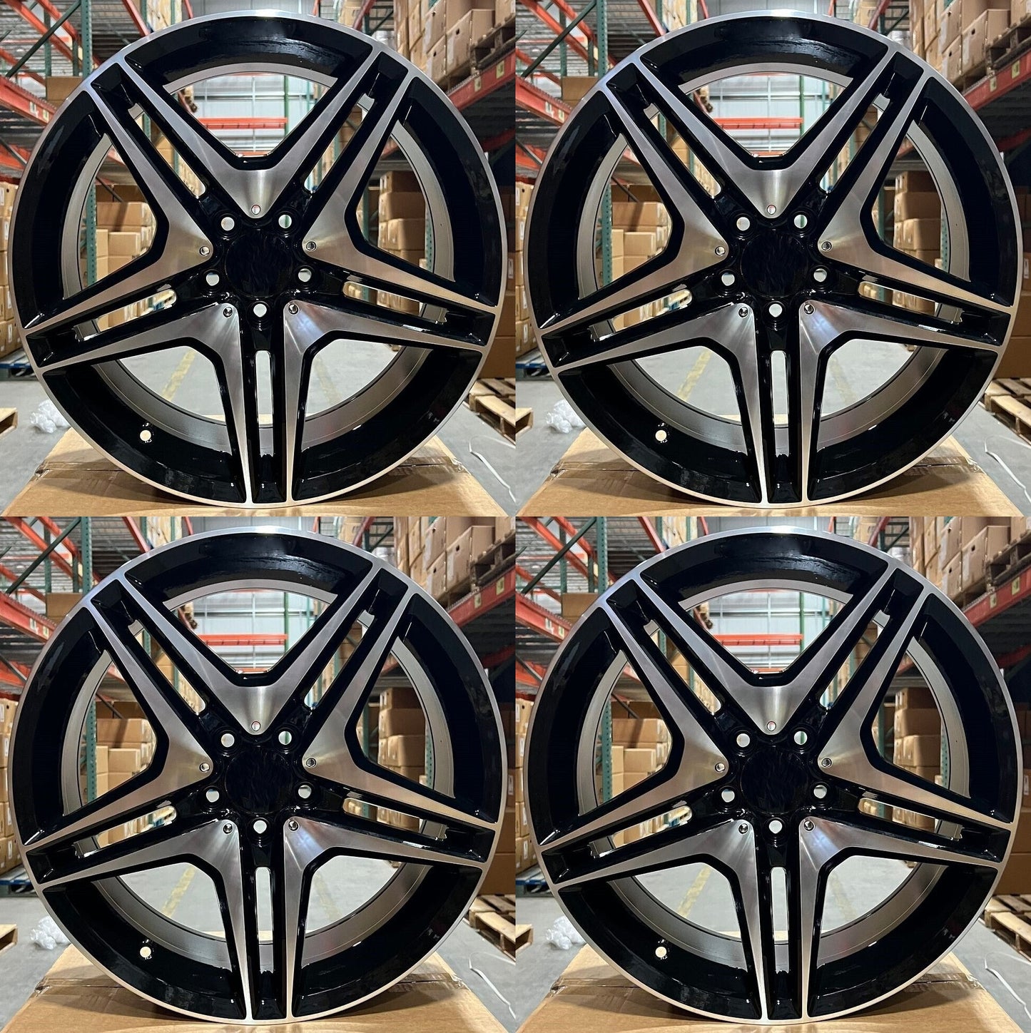 19" Wheels Rims MB828 for MERCEDES BENZ A C E S CL SL GLA GLB GL GLE GLS ML R SLK CLK CLS (BMF)