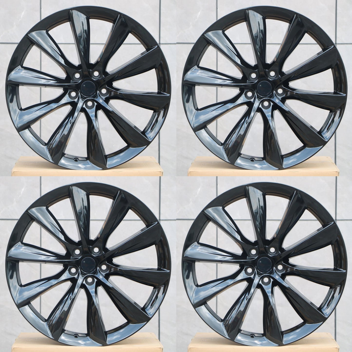 19" Wheels Rims TS001 for TESLA MODEL S 3 X Y STANDARD LONG RANGE PERFORMANCE HONDA ACURA TOYOTA LEXUS