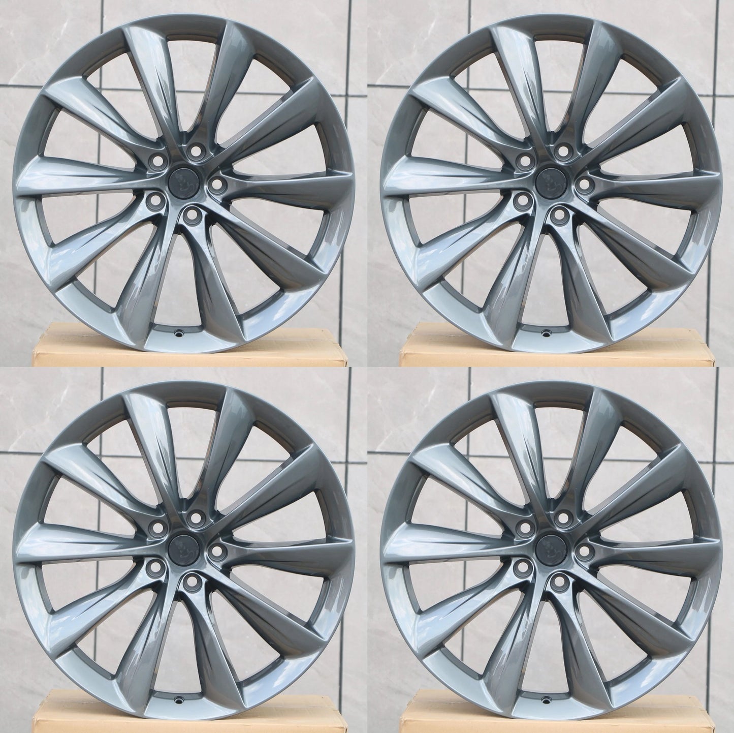 20" Wheels Rims TS001 for TESLA MODEL 3 + Y STANDARD LONG RANGE PERFORMANCE FLOW FORMED HONDA ACURA TOYOTA LEXUS 5x114.3 (GM)