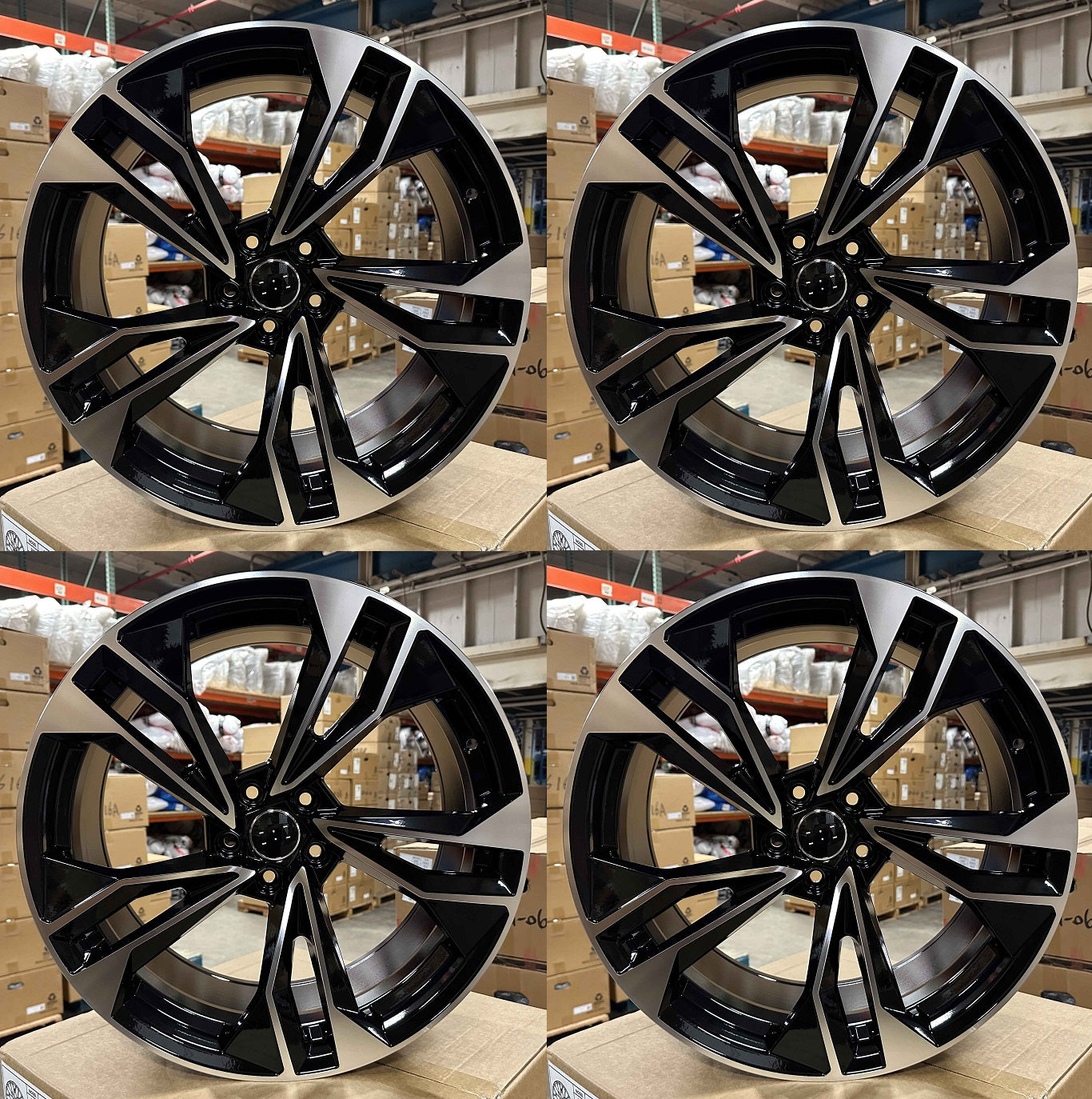 19" Wheels Rims A012 for AUDI VOLKSWAGEN VW BENZ A3 A4 A5 A6 A7 A8 Q3 Q5 Q7 RS3 RS5 S3 S4 S5 S6 S7 S8 SQ5 TT (BMF)