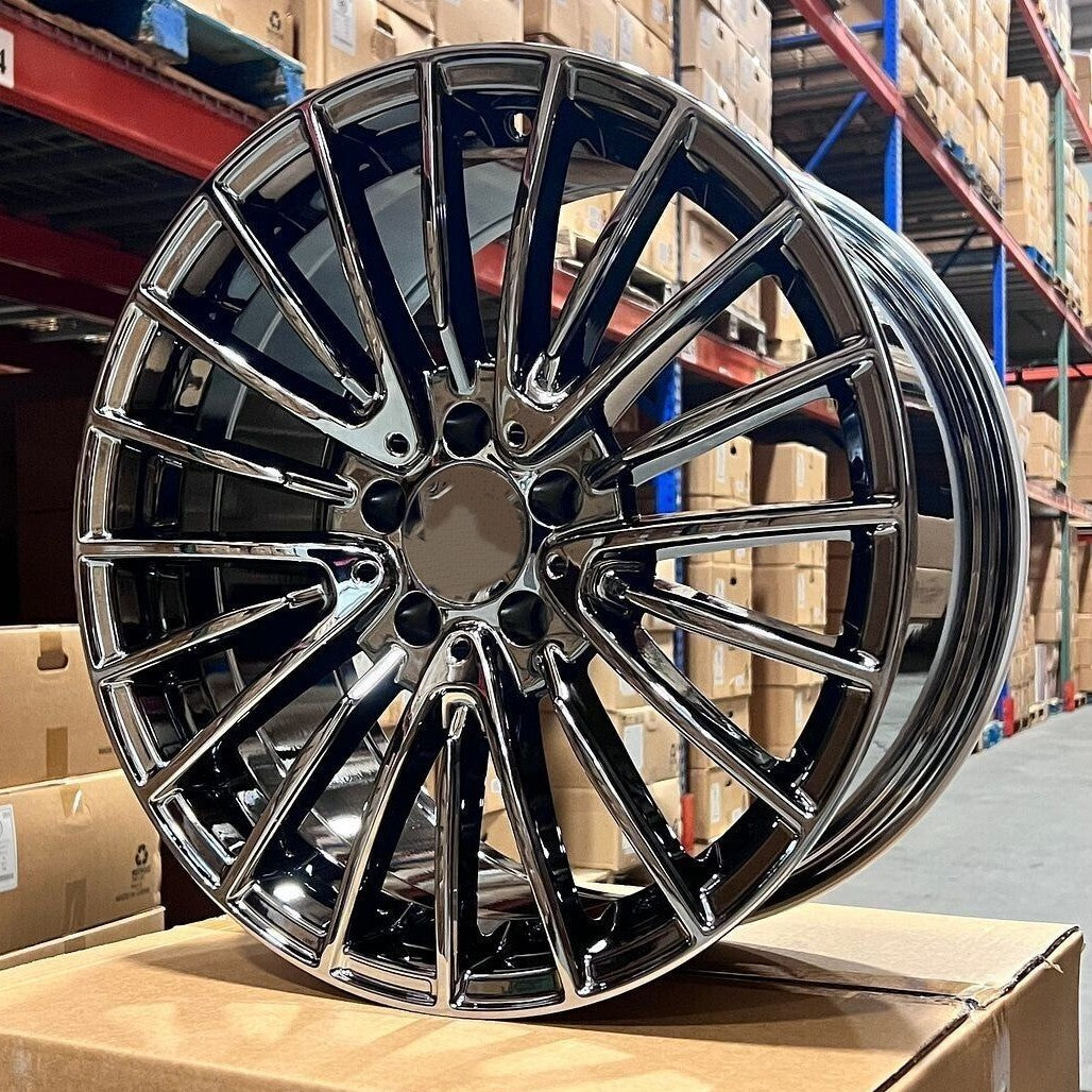 18" BLACK CHROME Wheels Rims MB812 for MERCEDES BENZ A C E S CL CLA CLK SL SLK GLA GLB