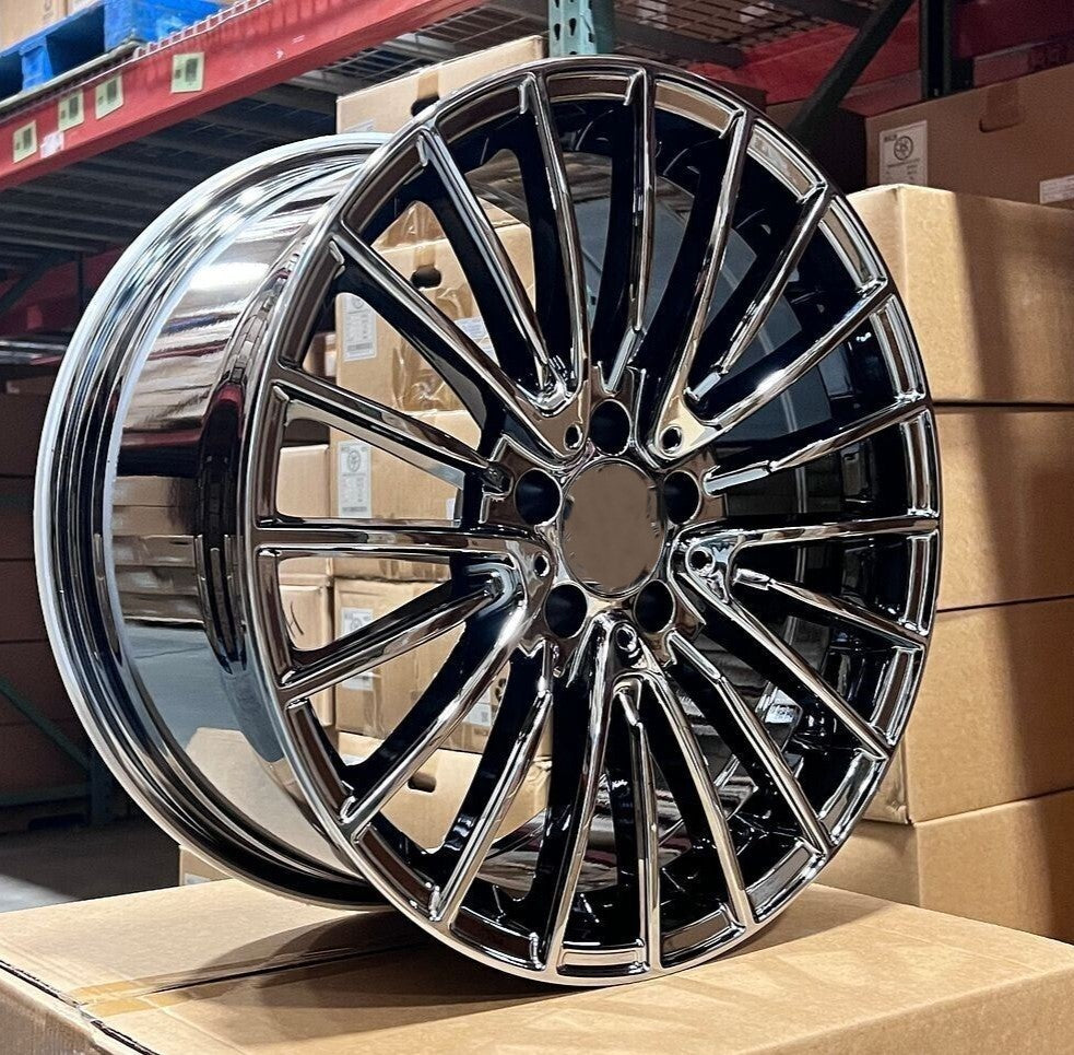 18" BLACK CHROME Wheels Rims MB812 for MERCEDES BENZ A C E S CL CLA CLK SL SLK GLA GLB