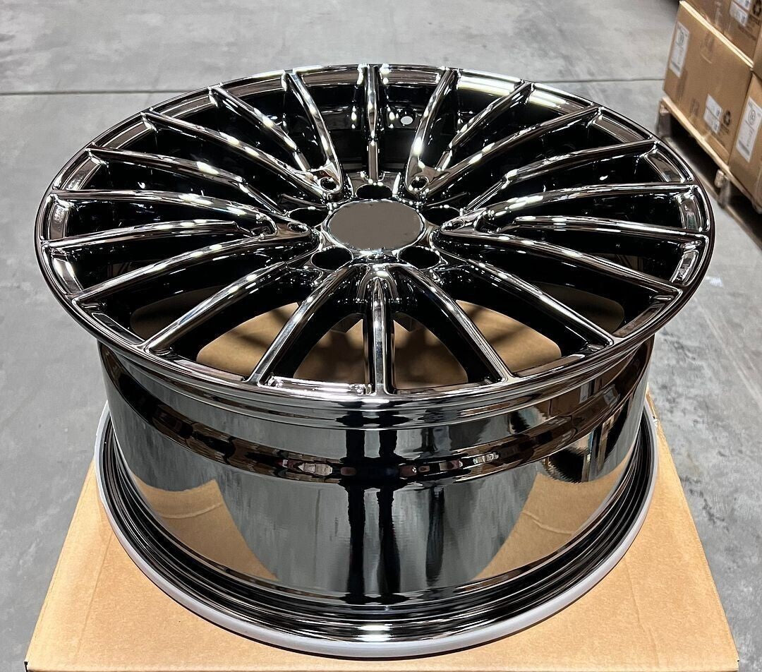 18" BLACK CHROME Wheels Rims MB812 for MERCEDES BENZ A C E S CL CLA CLK SL SLK GLA GLB