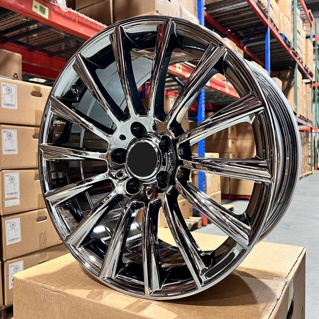 18" BLACK CHROME Wheels Rims MB813 for MERCEDES BENZ A C E S CL CLA CLK SL SLK GLA GLB