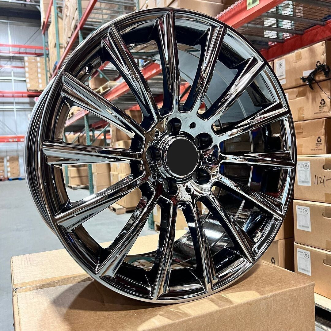 18" BLACK CHROME Wheels Rims MB813 for MERCEDES BENZ A C E S CL CLA CLK SL SLK GLA GLB
