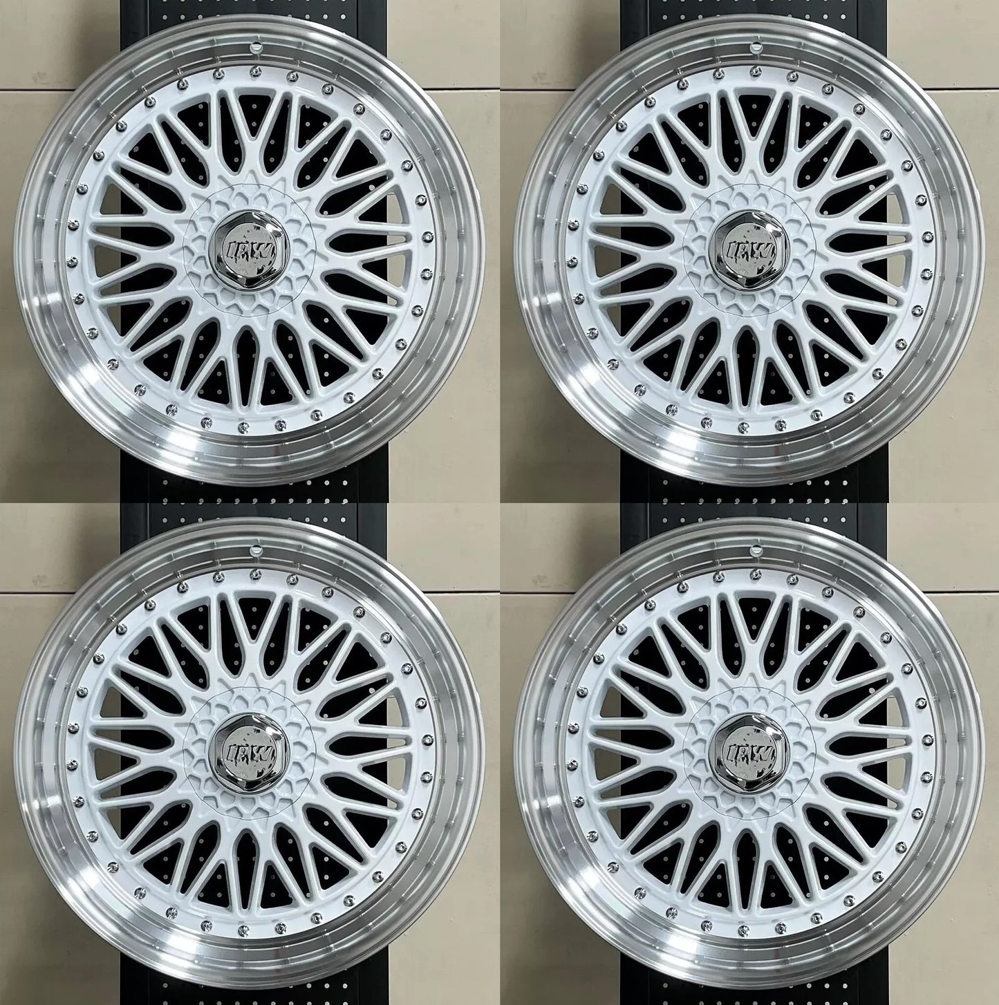 22" Wheels WHITE Rims W885 for MERCEDES BENZ BMW HONDA ACURA LEXUS TOYOTA NISSAN INFINITI TESLA BBS RS STYLE