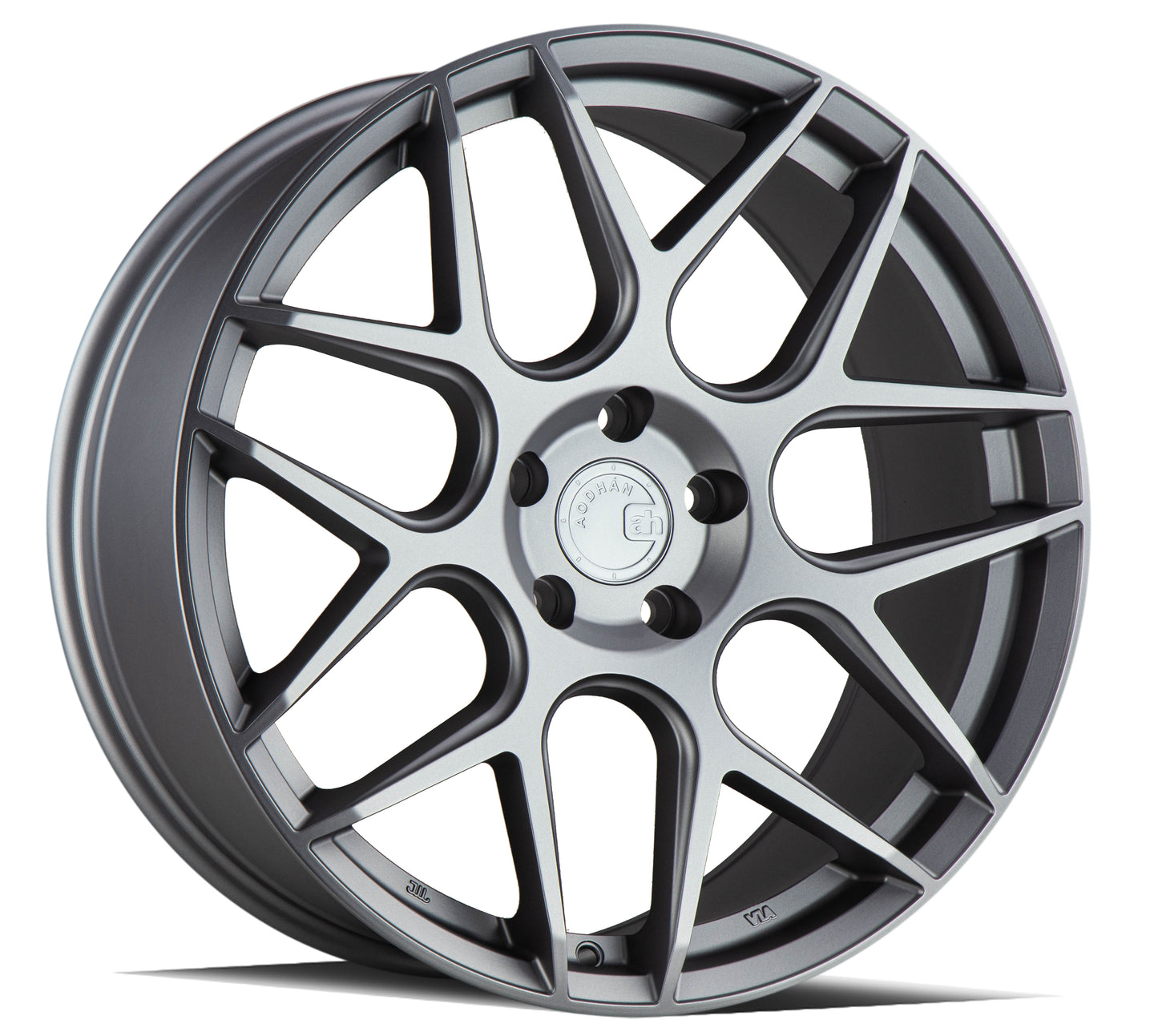 19" AODHAN AFF2 Wheels FLOW FORM Rims for HONDA ACURA LEXUS TOYOTA NISSAN INFINITI TESLA 5x114.3 (Gray)