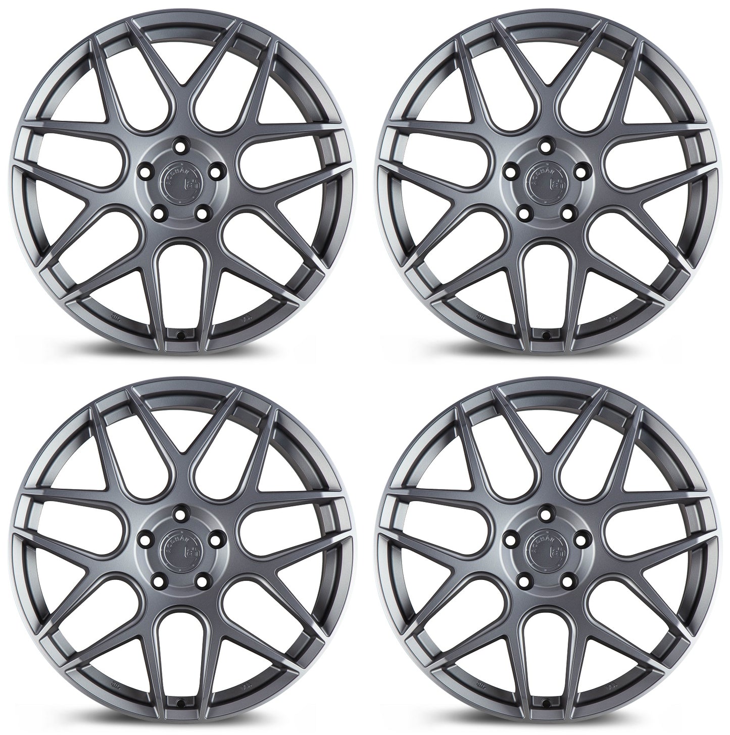 19" AODHAN AFF2 Wheels FLOW FORM Rims for HONDA ACURA LEXUS TOYOTA NISSAN INFINITI TESLA 5x114.3 (Gray)