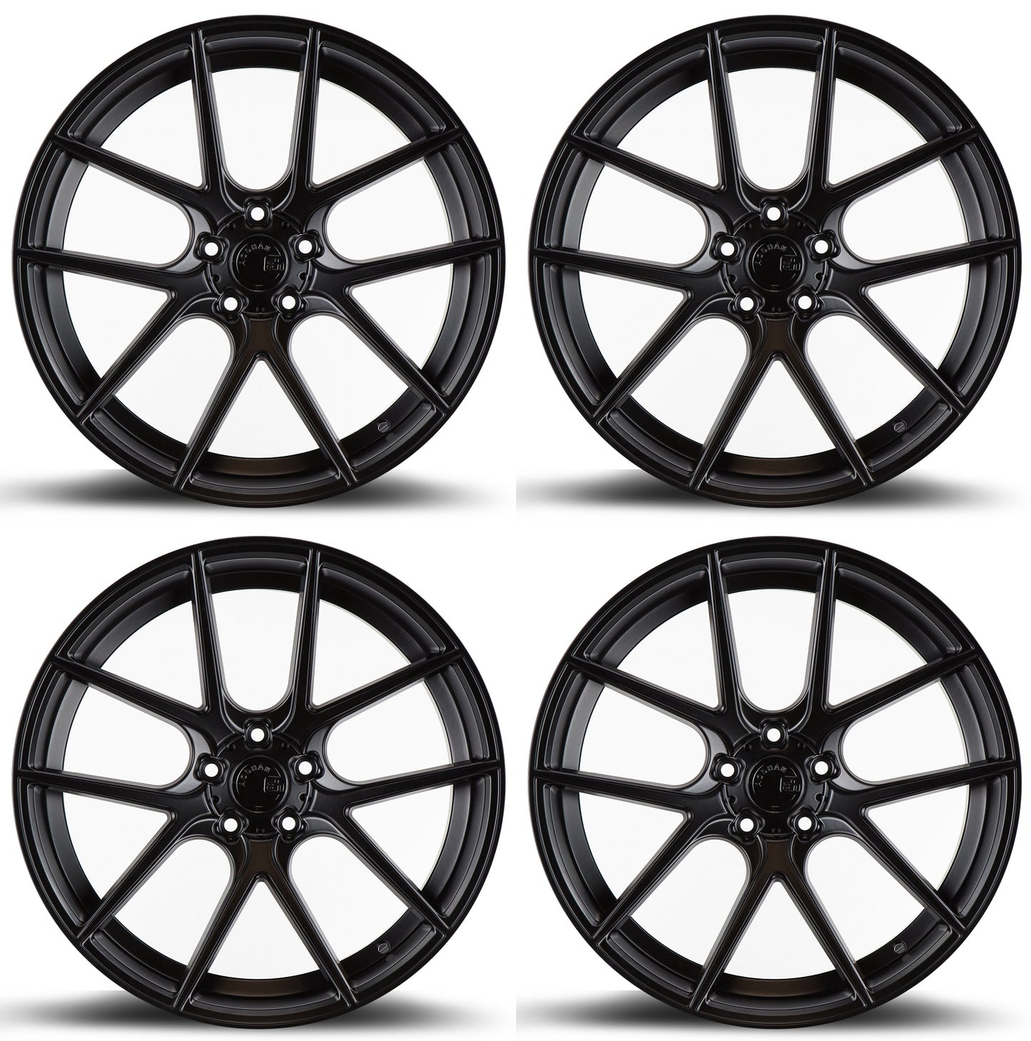 20" AODHAN AFF3 Wheels FLOW FORM Rims for BMW TESLA MODEL S 3 X Y HONDA ACURA INFINITI NISSAN LEXUS TOYOTA (Black)