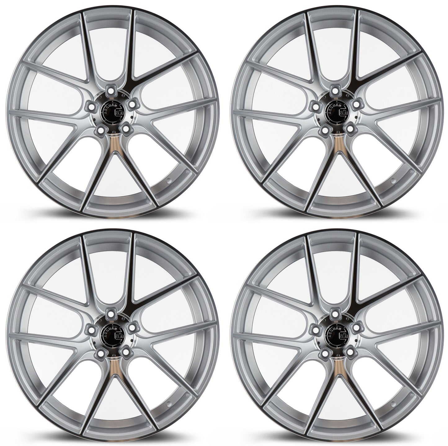 20" AODHAN AFF3 Wheels FLOW FORM Rims for BMW TESLA MODEL S 3 X Y HONDA ACURA INFINITI NISSAN LEXUS TOYOTA (Silver)