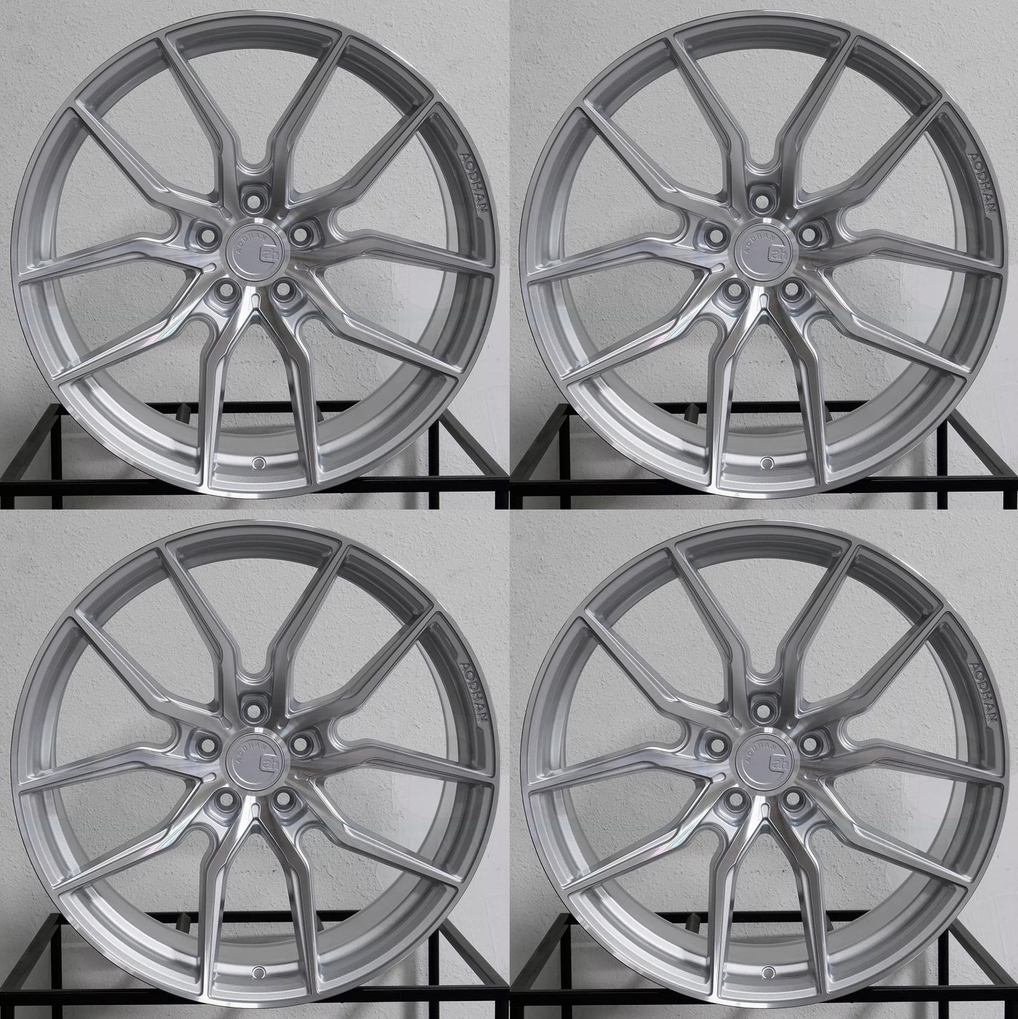 20" AODHAN AFF1 Wheels Rims for BMW 3 4 5 SERIES X1 X3 X4 Z4 HONDA ACURA TESLA S X  5x120 (Silver)