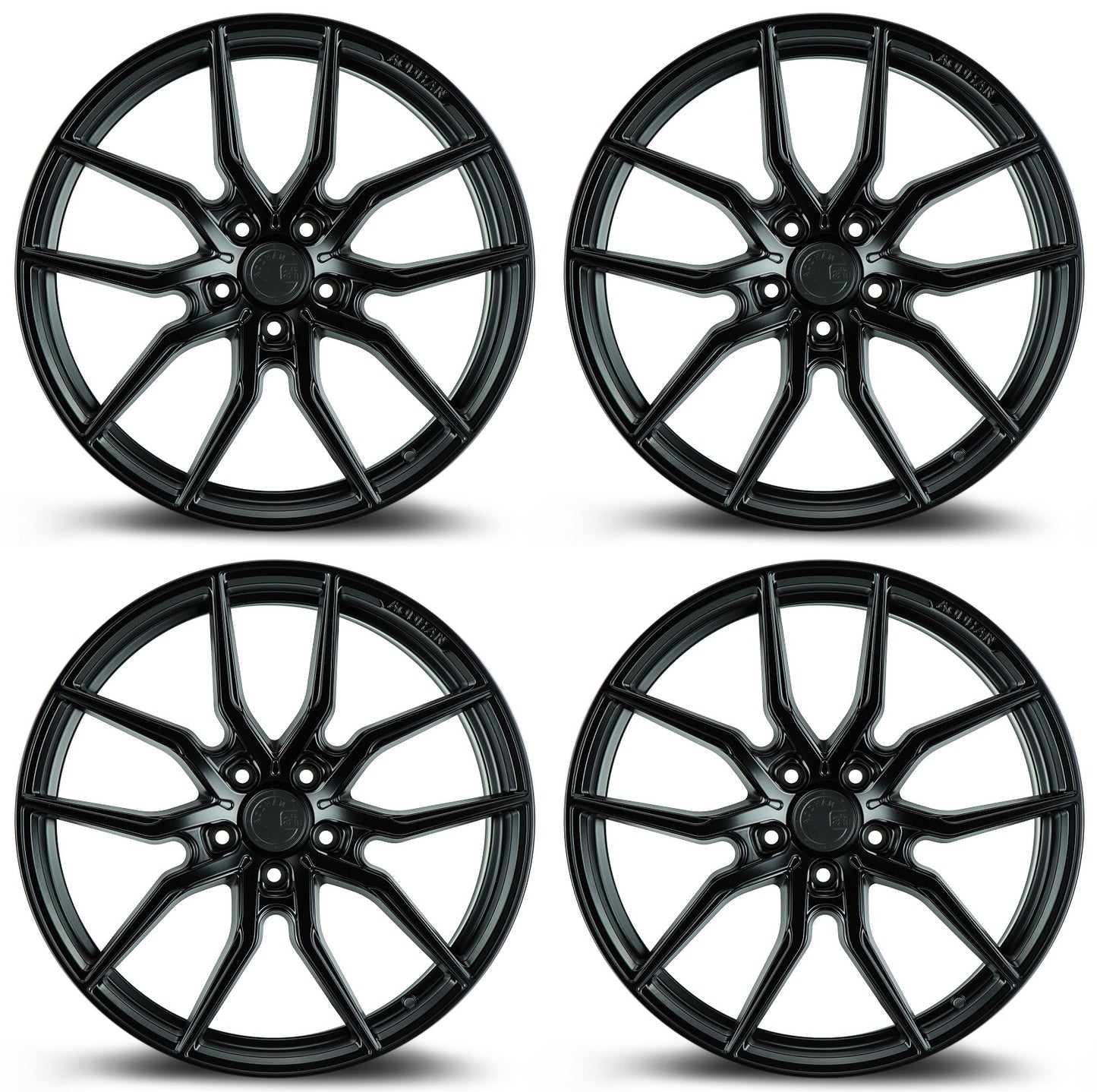 20" AODHAN AFF1 Wheels Rims for BMW 3 4 5 SERIES X1 X3 X4 Z4 HONDA ACURA TESLA S X  5x120 (Black)