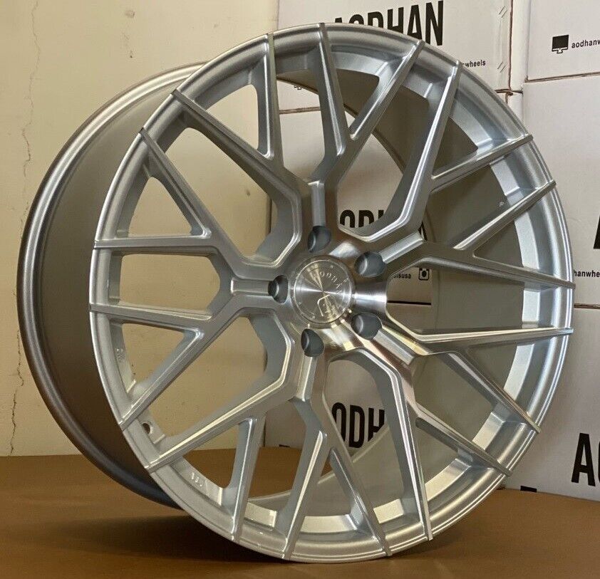 20" AODHAN AFF9 SILVER Wheels FLOW FORM Rims for BENZ BMW AUDI VW HONDA TOYOTA TESLA S 3 X Y