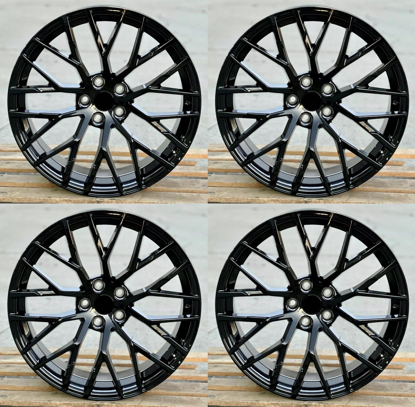 18" Wheels Rims A001 for AUDI VOLKSWAGEN VW BENZ A3 A4 A5 A6 A7 A8 Q3 Q5 RS3 S3 S4 S5 S6 S7 S8 TT (GB)