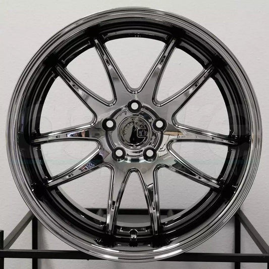 18" AODHAN DS02 BLACK VACUUM CHROME Wheels Rims for HONDA TOYOTA NISSAN TESLA 5x114