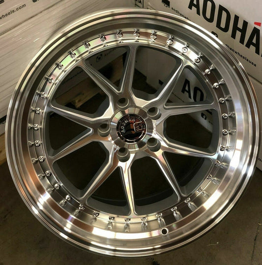 19" AODHAN DS08 Wheels SILVER Rims for BMW HONDA TOYOTA NISSAN TESLA 5x114 / 5x120