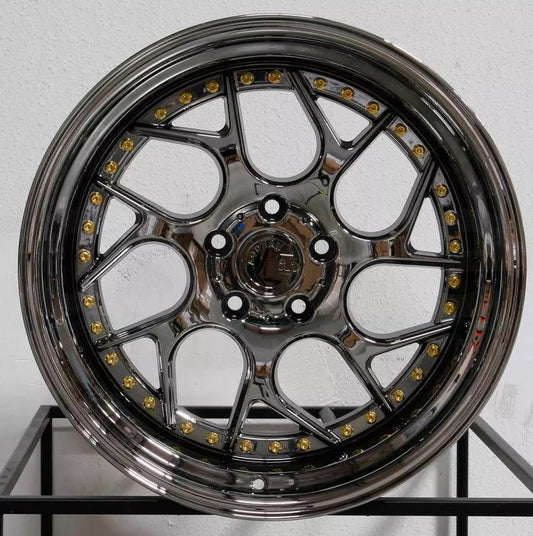 18" AODHAN DS01 Wheels Rims BLACK VACUUM CHROME