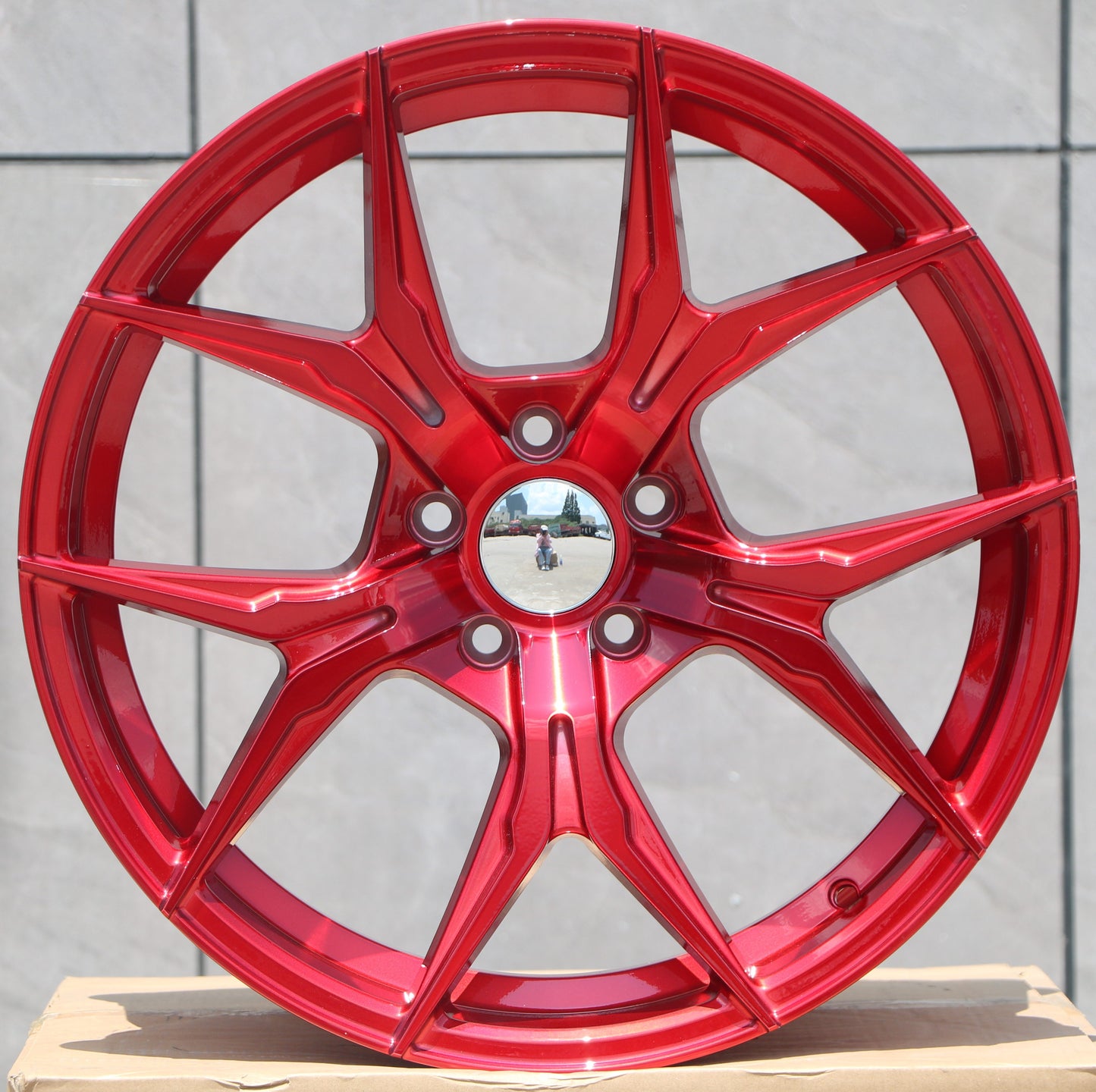 19" W531 Wheels Rims for BMW HONDA ACURA LEXUS TOYOTA NISSAN INFINITI TESLA MODEL S 3 X Y 5x114.3 / 5x120 RED (R)