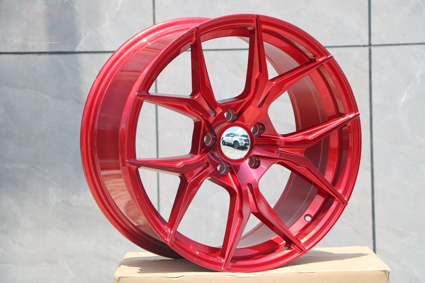 19" W531 Wheels Rims for BMW HONDA ACURA LEXUS TOYOTA NISSAN INFINITI TESLA MODEL S 3 X Y 5x114.3 / 5x120 RED (R)