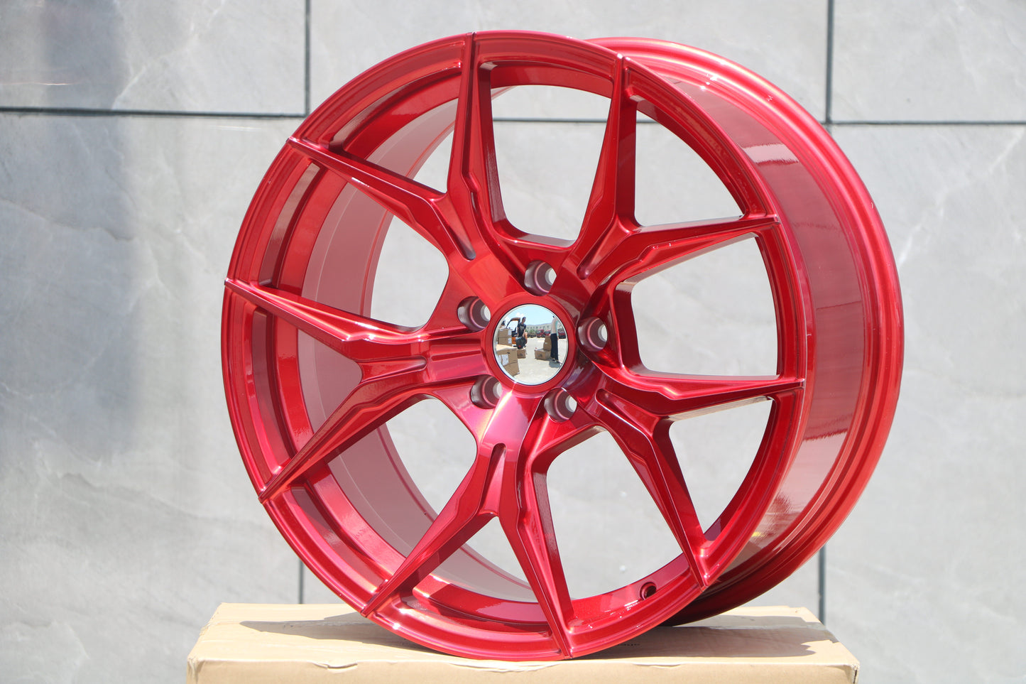 19" W531 Wheels Rims for BMW HONDA ACURA LEXUS TOYOTA NISSAN INFINITI TESLA MODEL S 3 X Y 5x114.3 / 5x120 RED (R)