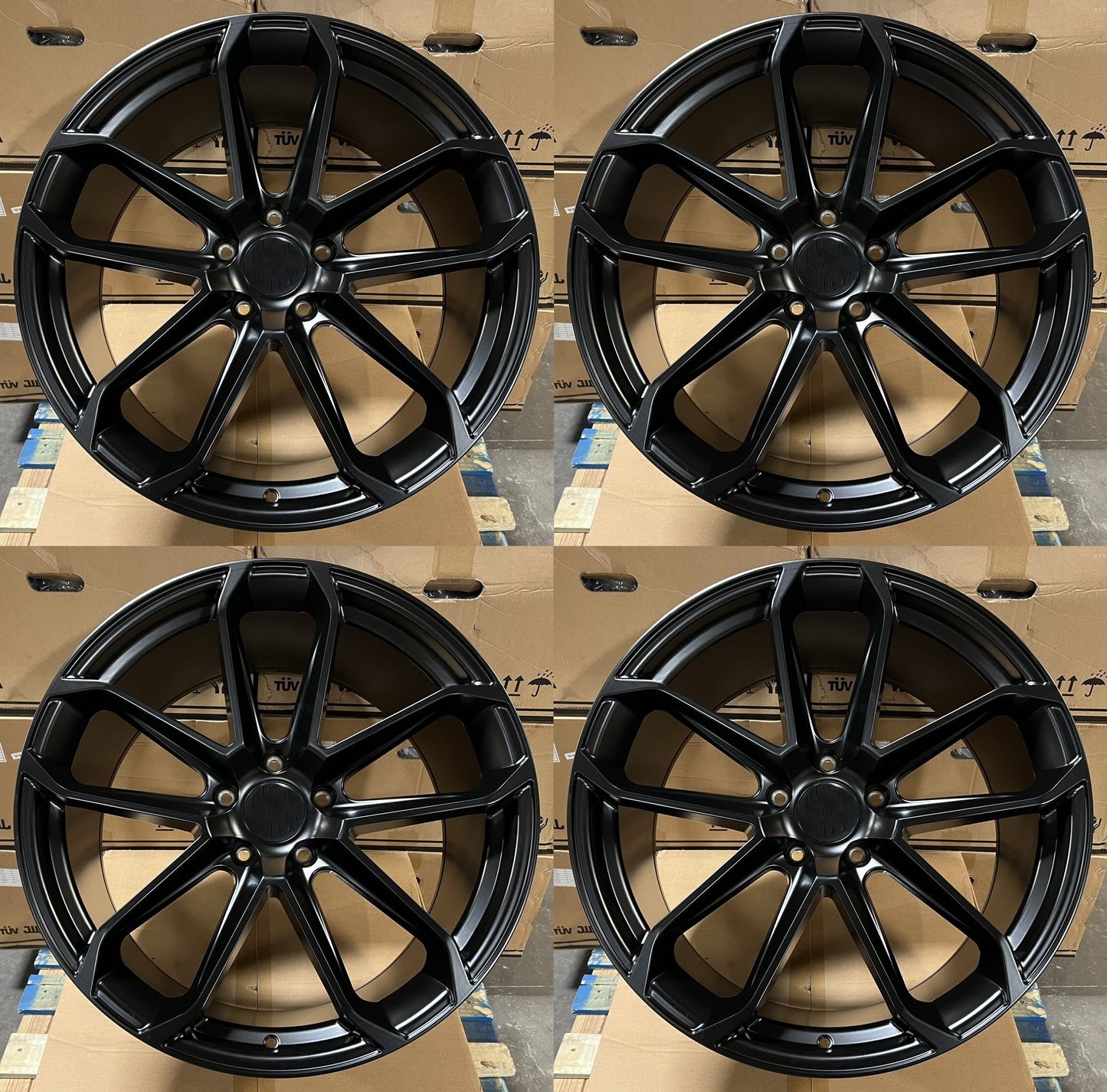 22" Wheels STAGGERED Rims P861 for PORSCHE CAYENNE PANAMERA TAYCAN S 4 4S Turbo GTS 5x130 AUDI VW (SB)