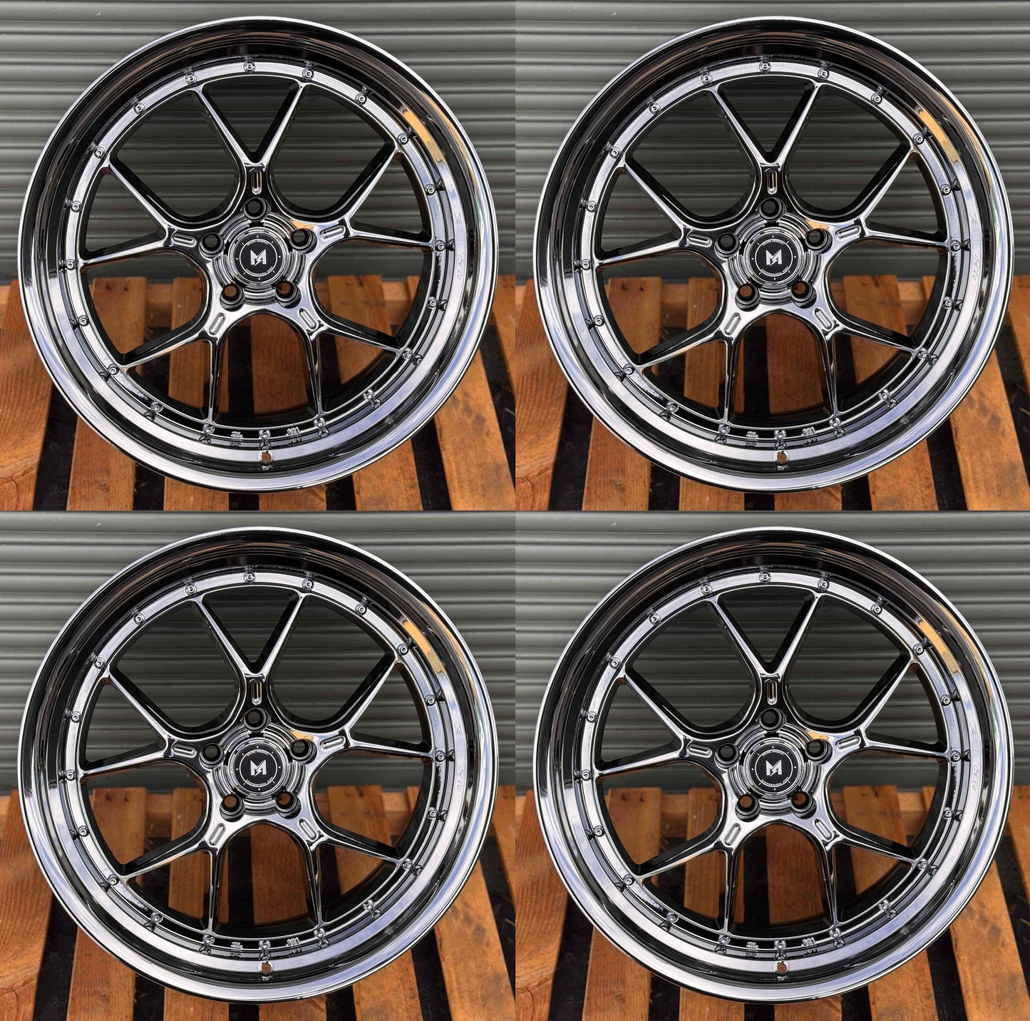 18" MFlow MFL1-C Wheels Rims for HONDA ACURA LEXUS TOYOTA NISSAN INFINITI TESLA MODEL 3 + Y 73.1 FLOW FORM 5x114.3 (Chrome)