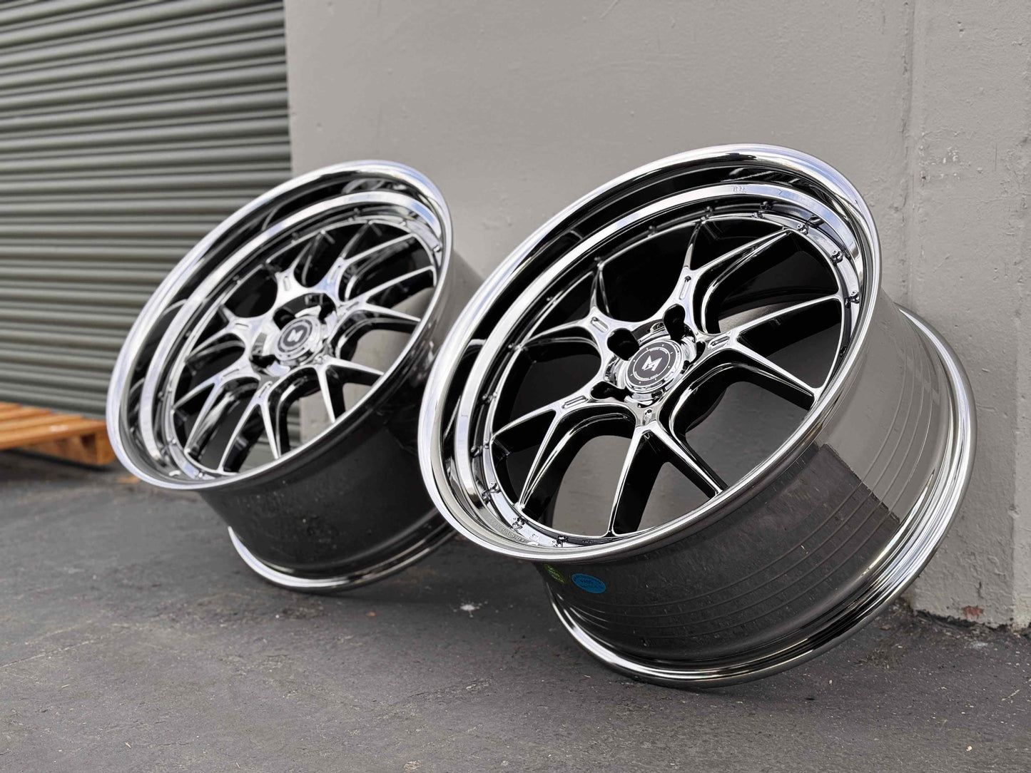 18" MFlow MFL1-C Wheels Rims for HONDA ACURA LEXUS TOYOTA NISSAN INFINITI TESLA MODEL 3 + Y 73.1 FLOW FORM 5x114.3 (Chrome)