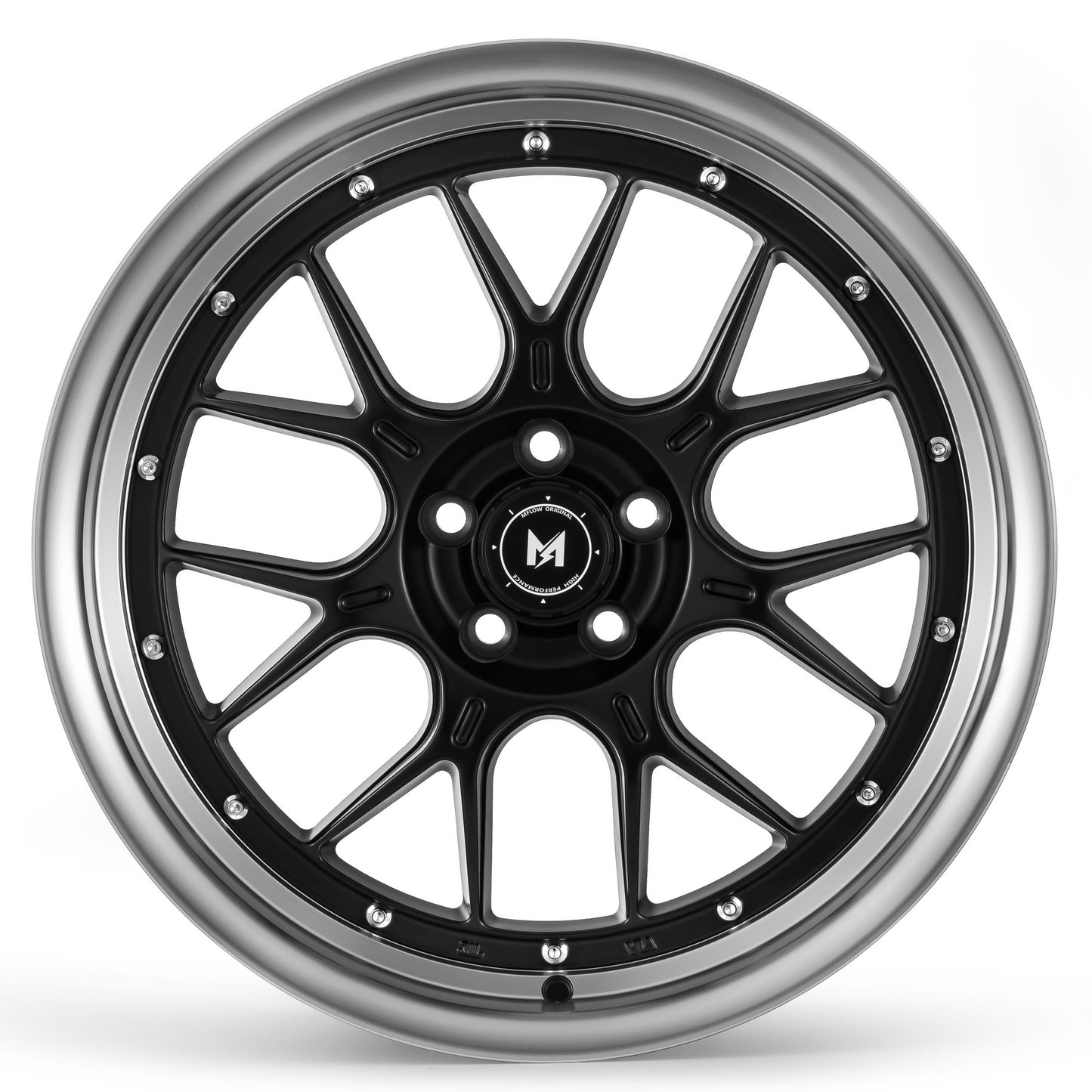 18" MFlow MFL2-MB Wheels Rims for HONDA ACURA LEXUS TOYOTA NISSAN INFINITI TESLA MODEL 3 + Y 5x114.3