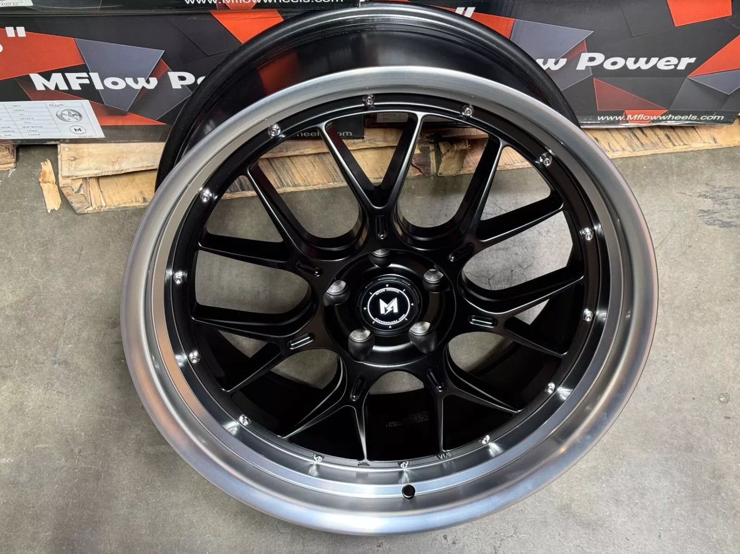 18" MFlow MFL2-MB Wheels Rims for HONDA ACURA LEXUS TOYOTA NISSAN INFINITI TESLA MODEL 3 + Y 5x114.3