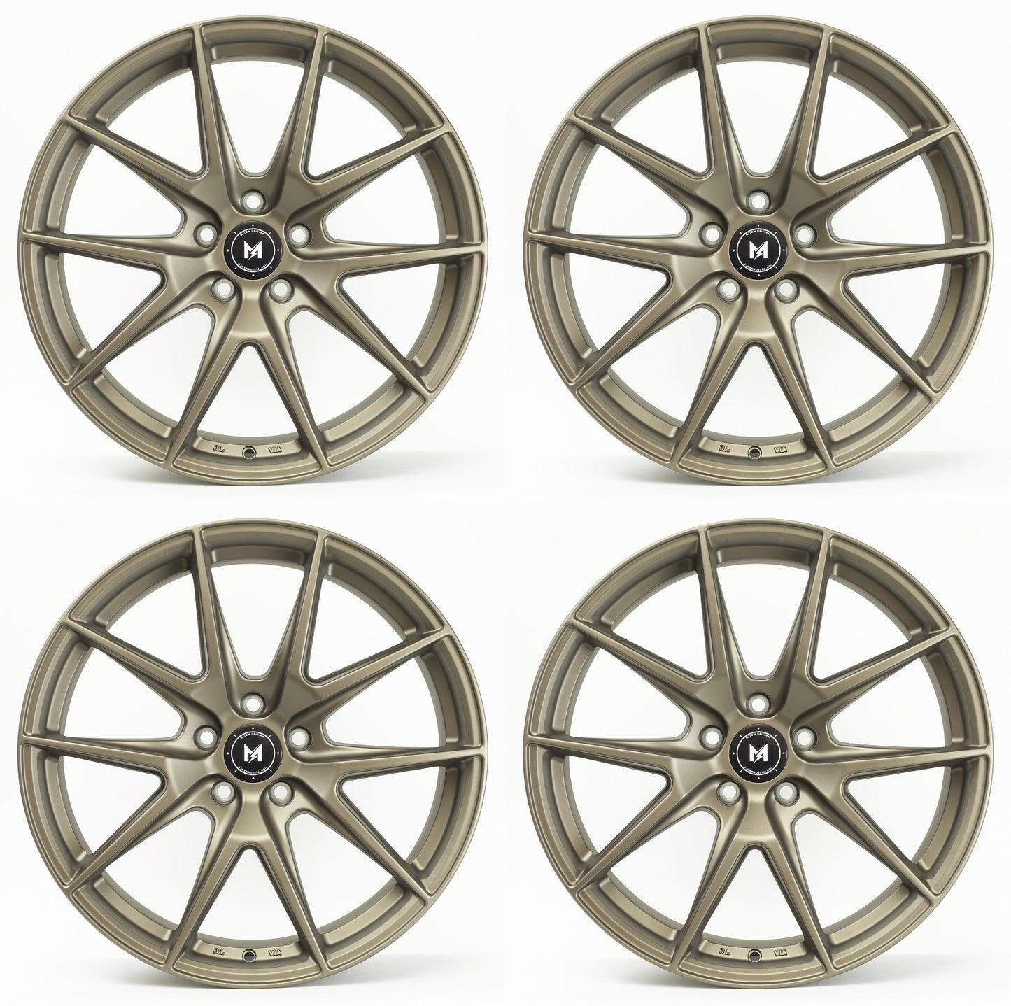 20" MFlow MFR2-BZ Wheels BRONZE Rims for BENZ BMW AUDI VW HONDA ACURA LEXUS INFINITI TESLA 3 Y