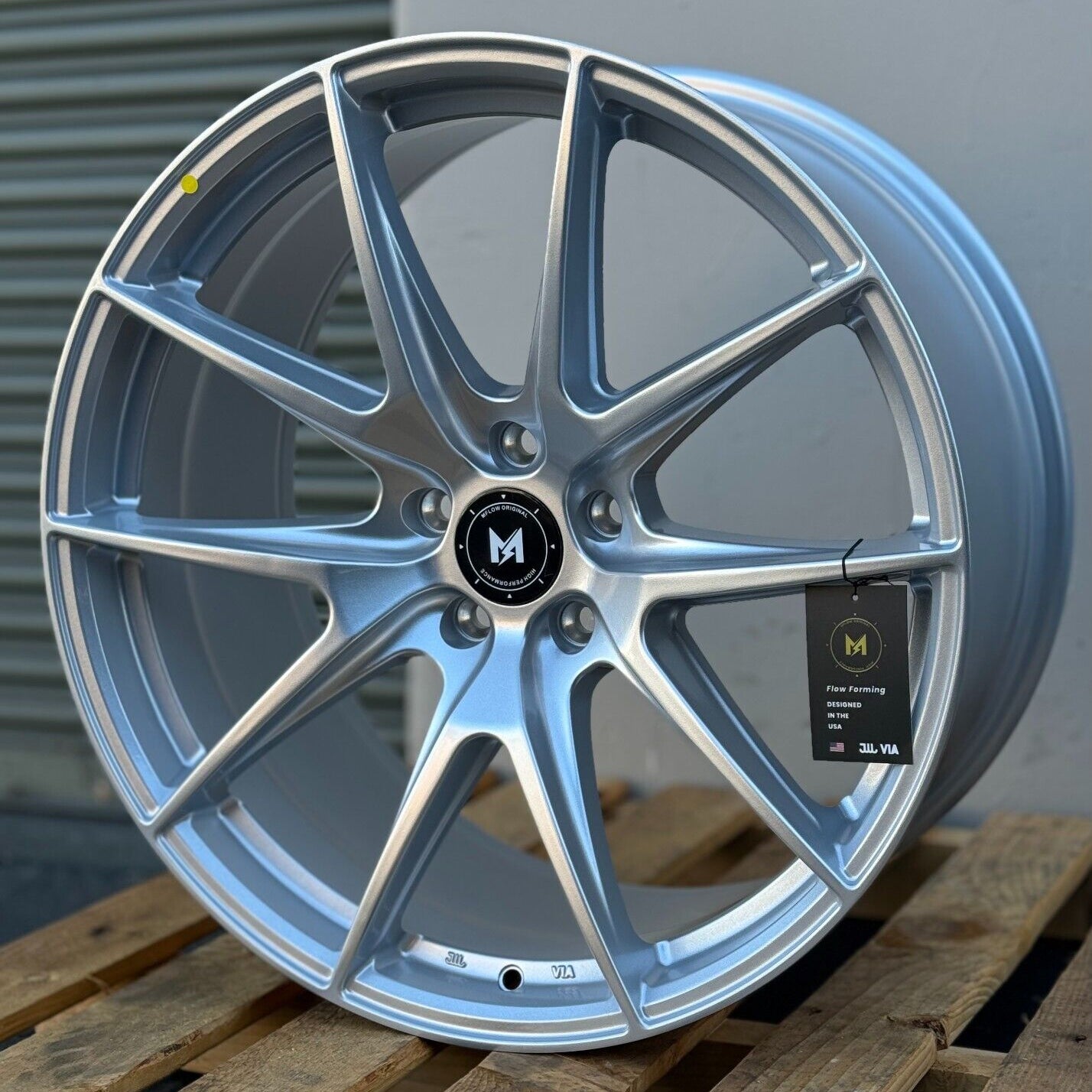 18" MFlow MFR2-HS Wheels SILVER Rims for BENZ BMW AUDI VW HONDA ACURA LEXUS INFINITI TESLA S 3 X Y