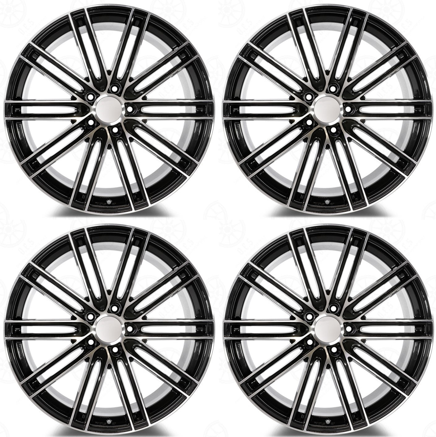 22" Wheels STAGGERED Rims P011 for PORSCHE CAYENNE PANAMERA TAYCAN S 4 4S Turbo GTS AUDI VW 5x130 (BMF)