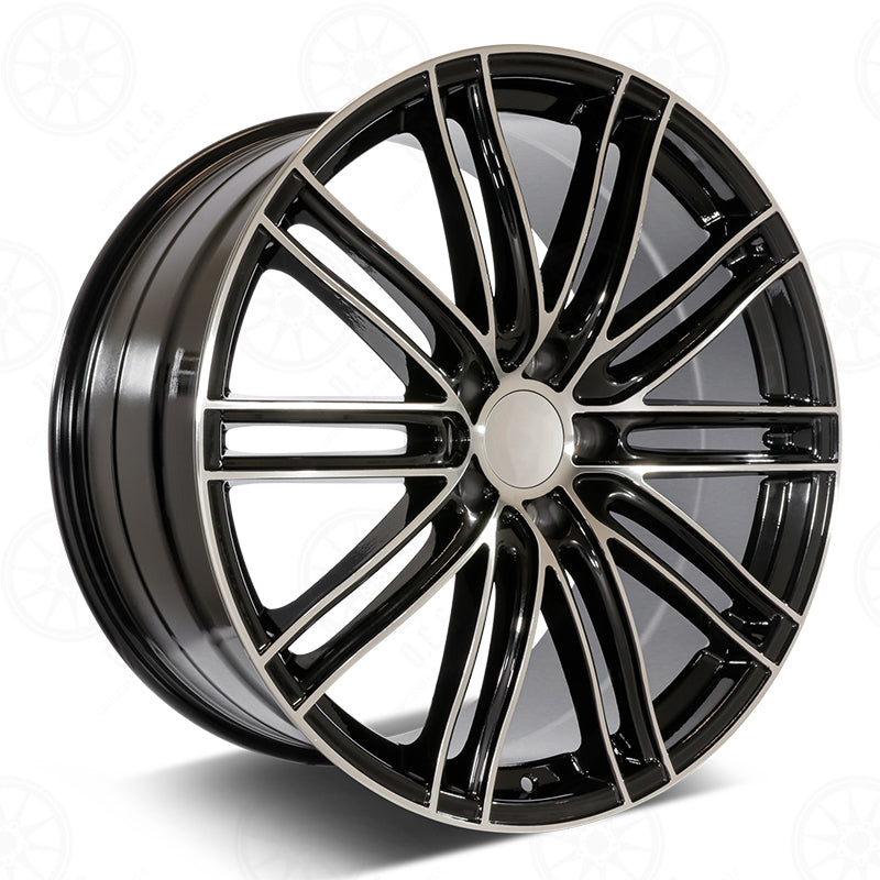 22" Wheels STAGGERED Rims P011 for PORSCHE CAYENNE PANAMERA TAYCAN S 4 4S Turbo GTS AUDI VW 5x130 (BMF)