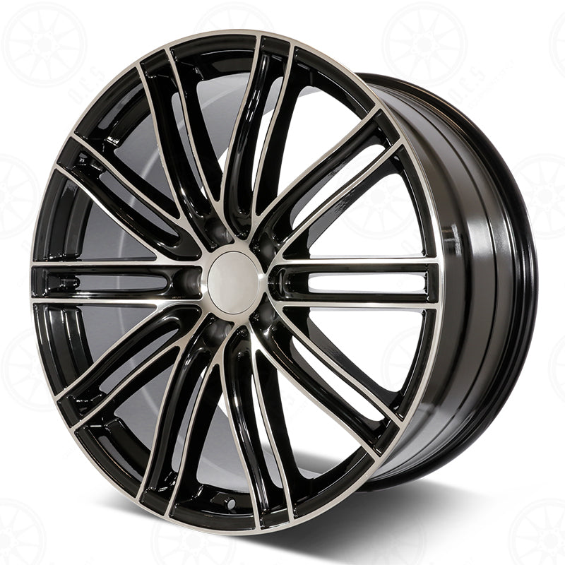 22" Wheels STAGGERED Rims P011 for PORSCHE CAYENNE PANAMERA TAYCAN S 4 4S Turbo GTS AUDI VW 5x130 (BMF)