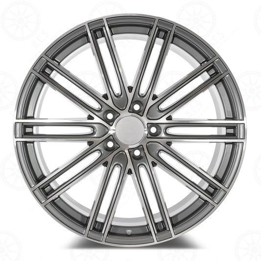 22" Wheels STAGGERED Rims P012 for PORSCHE CAYENNE PANAMERA TAYCAN S 4 4S Turbo GTS AUDI VW 5x130 (GMF)