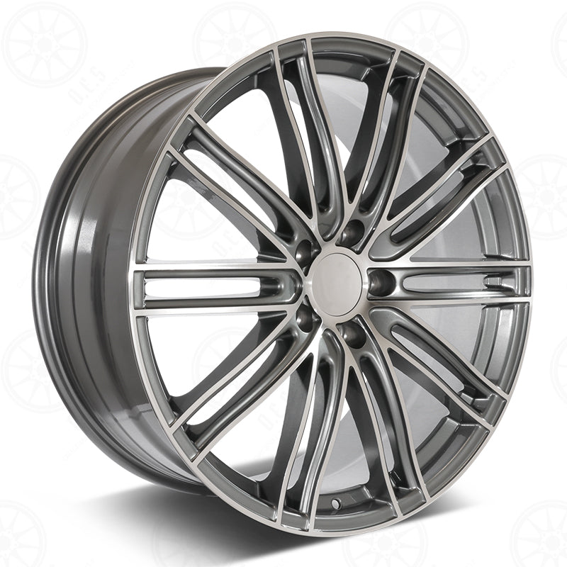 22" Wheels STAGGERED Rims P012 for PORSCHE CAYENNE PANAMERA TAYCAN S 4 4S Turbo GTS AUDI VW 5x130 (GMF)