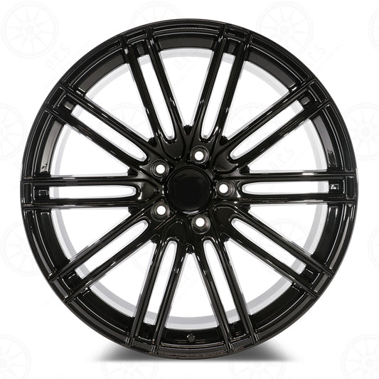 22" Wheels STAGGERED Rims P014 for PORSCHE CAYENNE PANAMERA TAYCAN S 4 4S Turbo GTS AUDI VW 5x130 (GB)