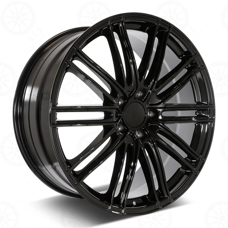 22" Wheels STAGGERED Rims P014 for PORSCHE CAYENNE PANAMERA TAYCAN S 4 4S Turbo GTS AUDI VW 5x130 (GB)