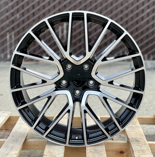 22" Wheels STAGGERED Rims P026 for PORSCHE CAYENNE PANAMERA TAYCAN S 4 4S Turbo GTS AUDI VW 5x130