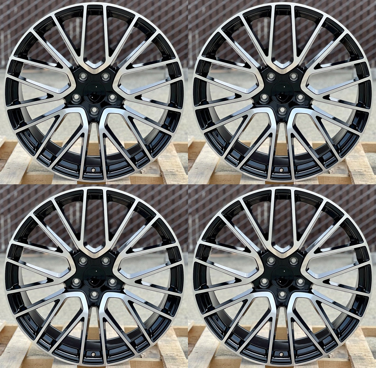 22" Wheels STAGGERED Rims P026 for PORSCHE CAYENNE PANAMERA TAYCAN S 4 4S Turbo GTS AUDI VW 5x130