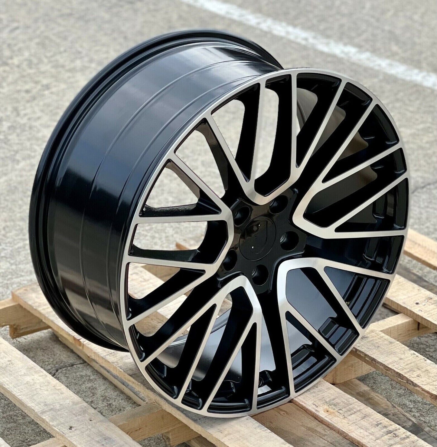 22" Wheels STAGGERED Rims P026 for PORSCHE CAYENNE PANAMERA TAYCAN S 4 4S Turbo GTS AUDI VW 5x130