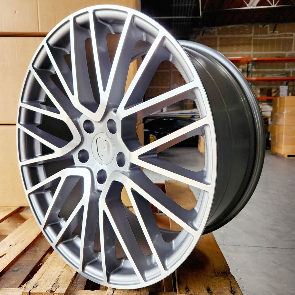 22" Wheels STAGGERED Rims P027 for PORSCHE CAYENNE PANAMERA TAYCAN S 4 4S Turbo GTS AUDI VW 5x130 (GMF)