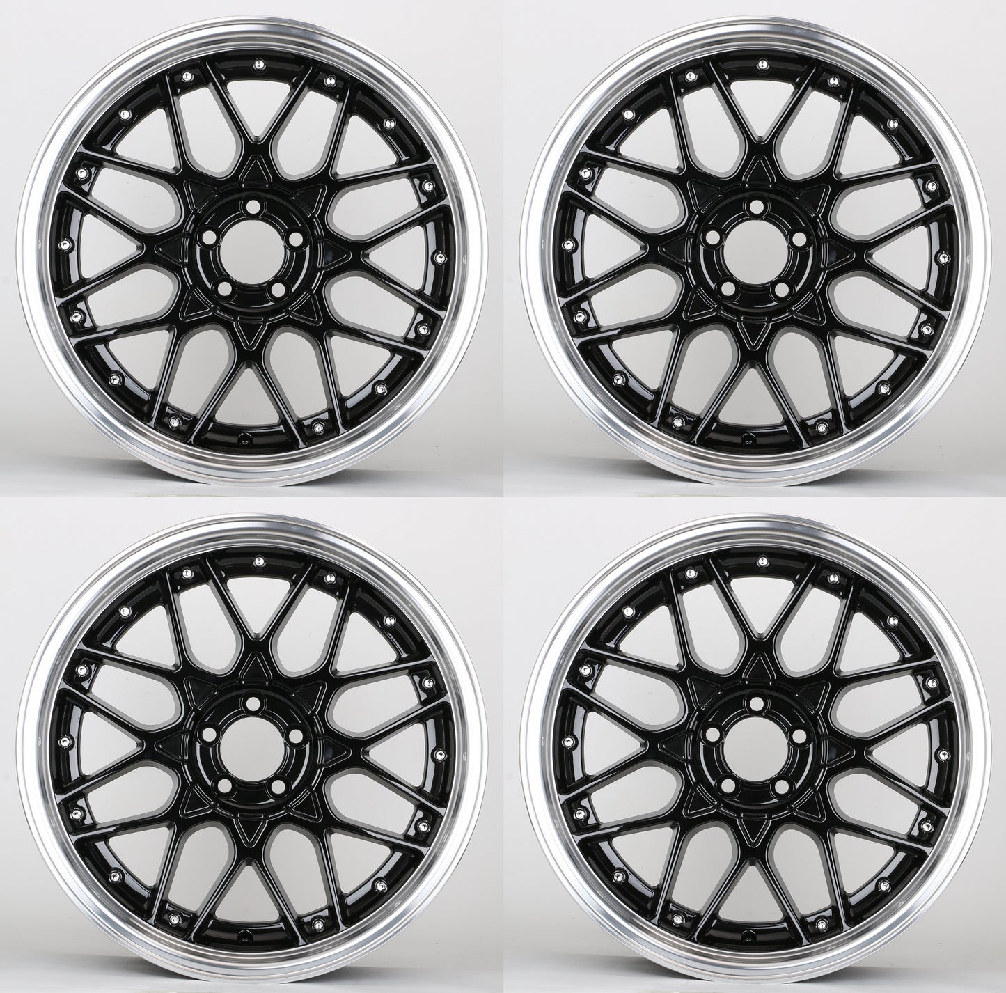 18" W025 Wheels Rims for BBS RS2 STYLE BMW HONDA ACURA LEXUS TOYOTA NISSAN INFINITI TESLA 5x114.3 / 5x120 (BML)